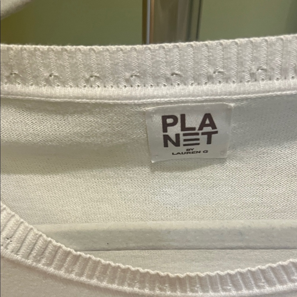 White PLANET Sweater - Picture 2 of 3
